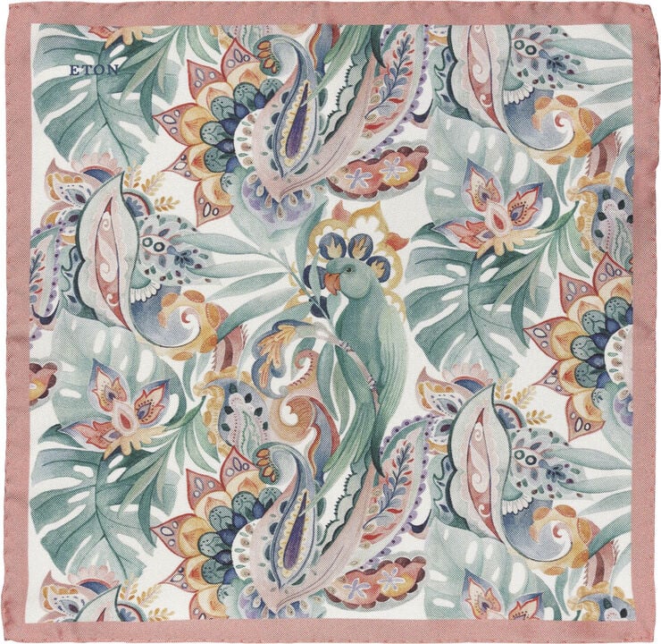 ETON Multi Floral Silk Pocket Square Multi