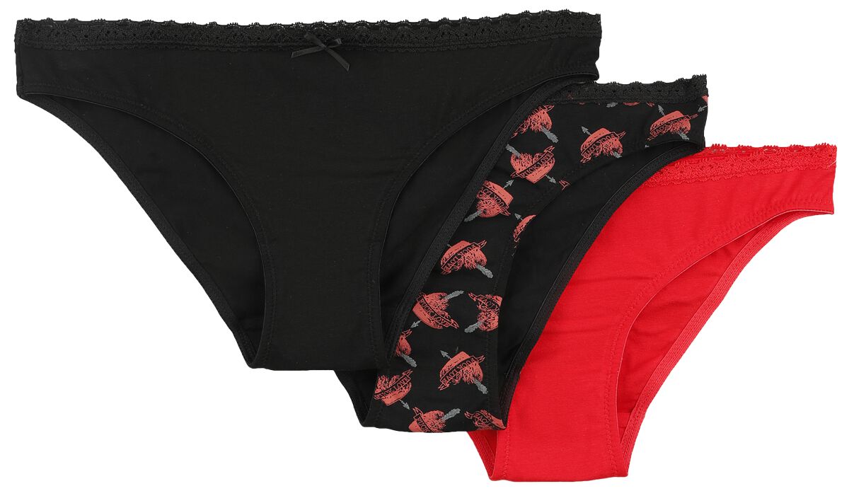 Lot de 3 culottes avec cœurs | Black Premium by EMP Lot de culottes