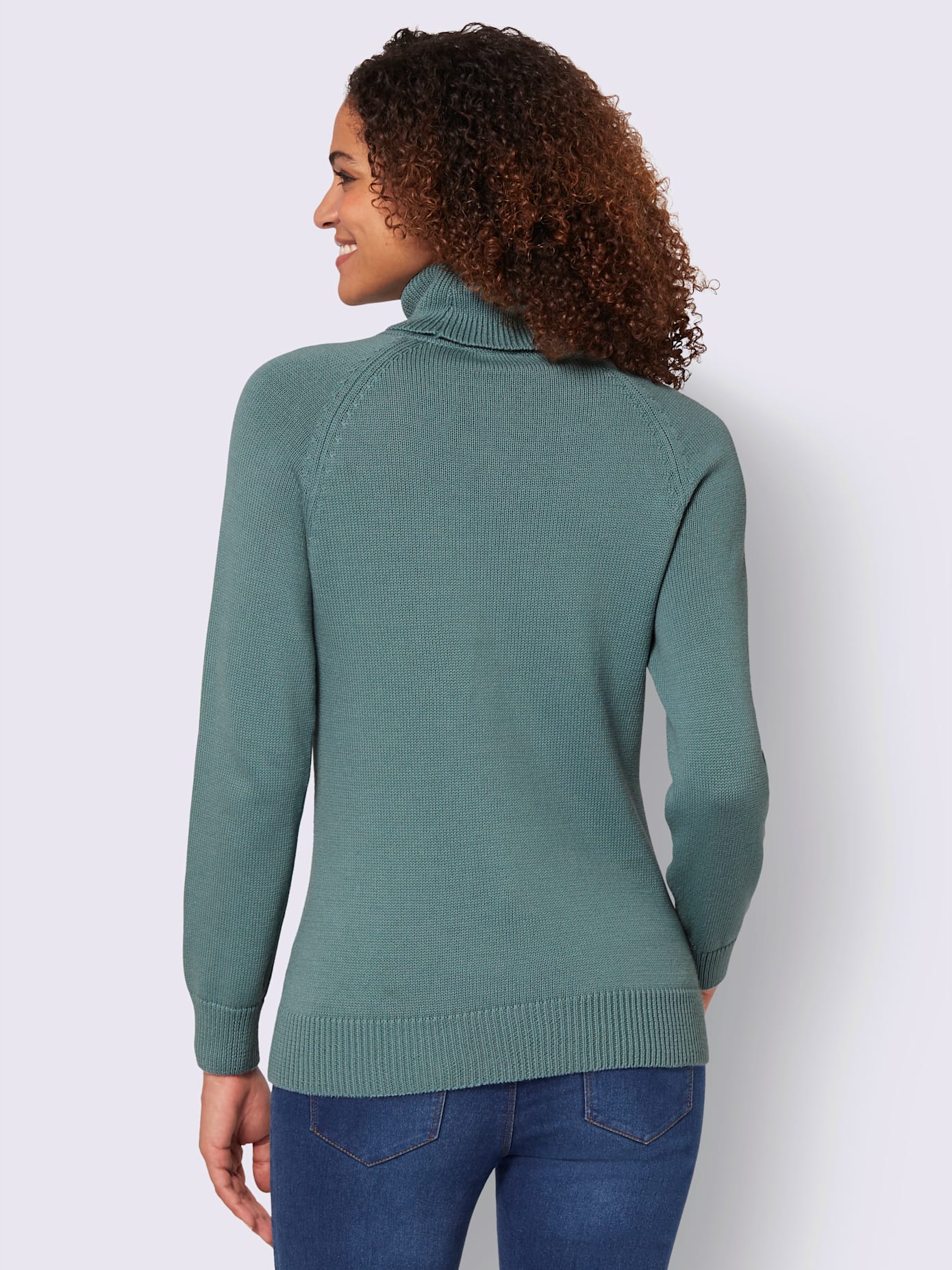 Pull à col roulé pur coton