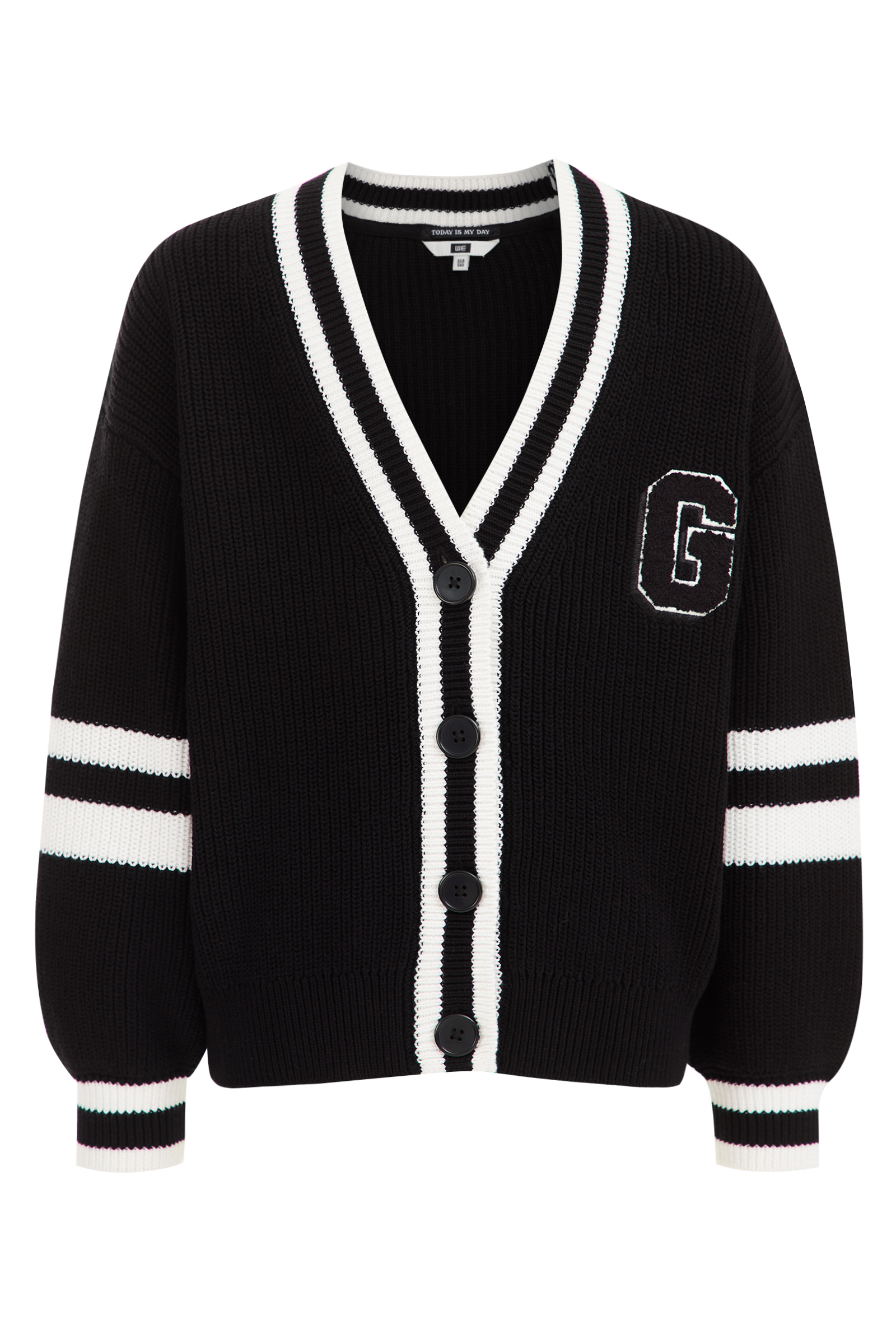Meisjes vest met embroidery WE Fashion Zwart