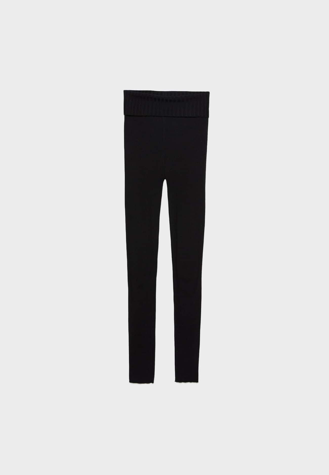 Leggings com detalhes canelados