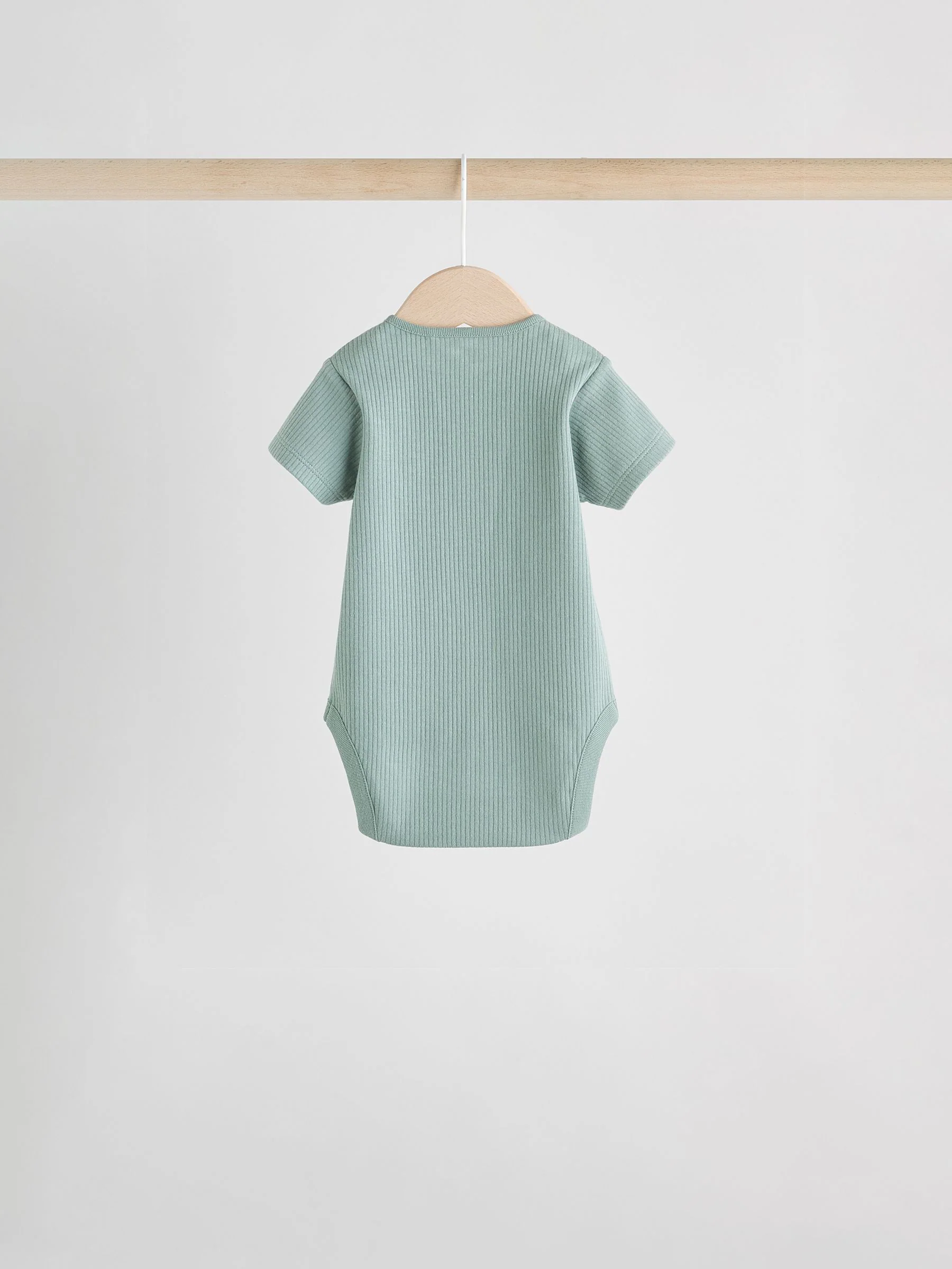 Blauw - Set van 5 babyrompertjes met korte mouwen