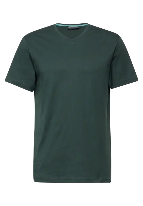 Basic V-Neck  T-Shirt - dark urban green