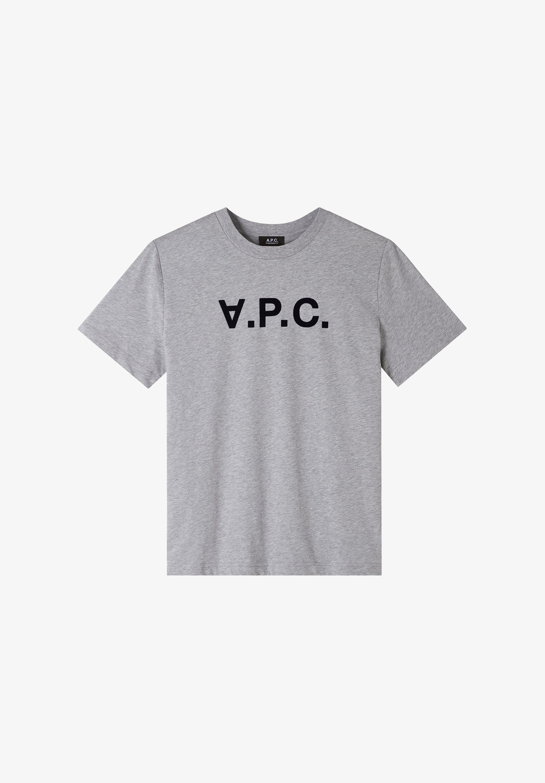 t-shirt standard grand vpc GOTS - Gris chine / dark navy