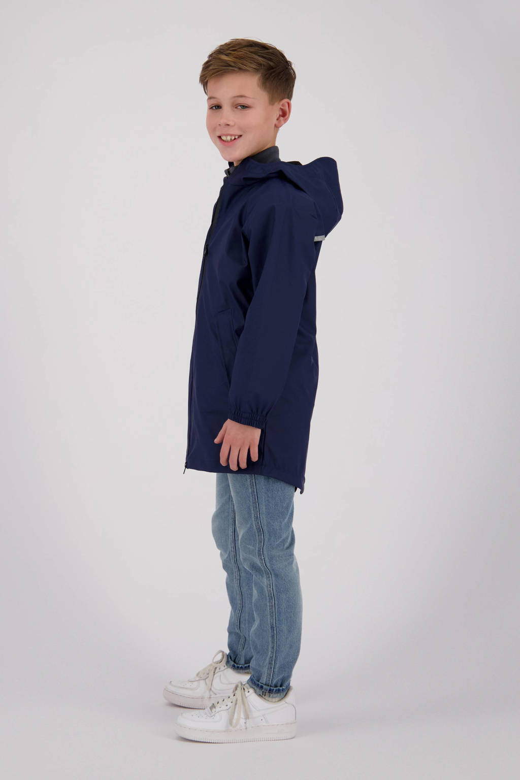 Vingino kids regenjas Thunder donkerblauw