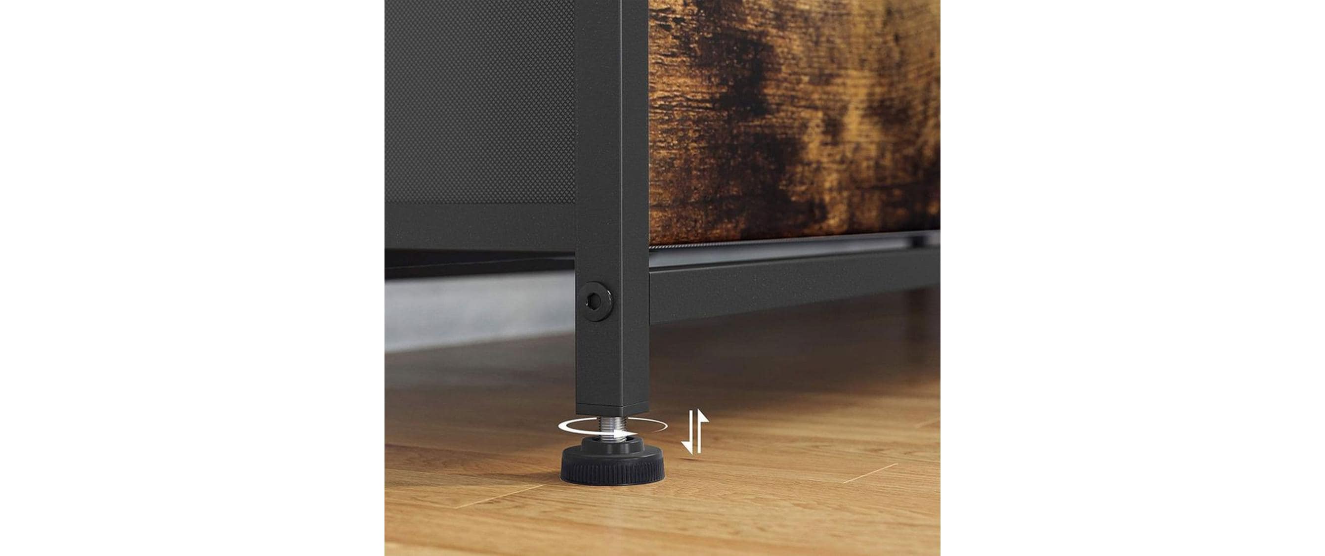 Kommode Industriell 98 cm x 85 cm, Braun/Schwarz<br>Schrank