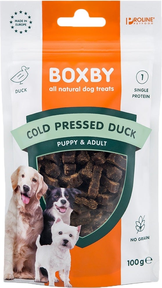 Proline Boxby hondensnoepjes graanvrij eend 100 g