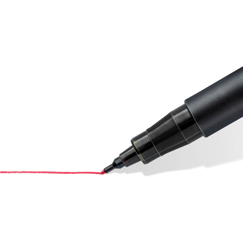 Stylo feutre Staedtler Lumocolor 313 S permanent pointe extra fine 0,4 mm - Pochette de 4 couleurs classiques