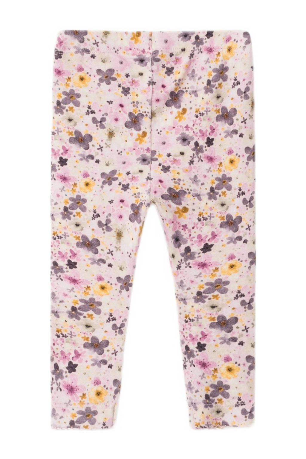 NAME IT baby gebloemde regular fit legging NBFLOSA roze