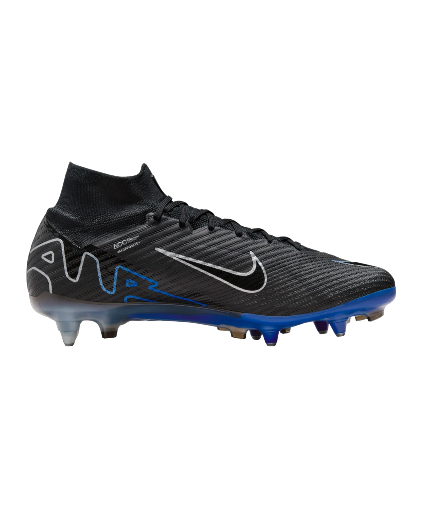 Nike Air Zoom Mercurial Superfly IX Elite SG-Pro AC Shadow Schwarz Silber Blau F040