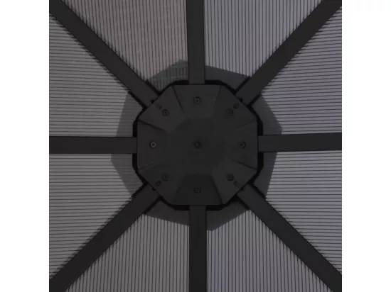 Tonnelle avec rideau Aluminium 3x3 m Noir