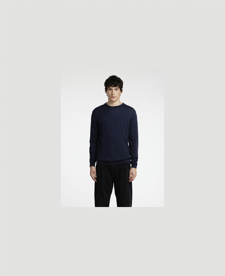 Selected Homme SLHTRAY LS KNIT MERINO CREW NECK NO Blå