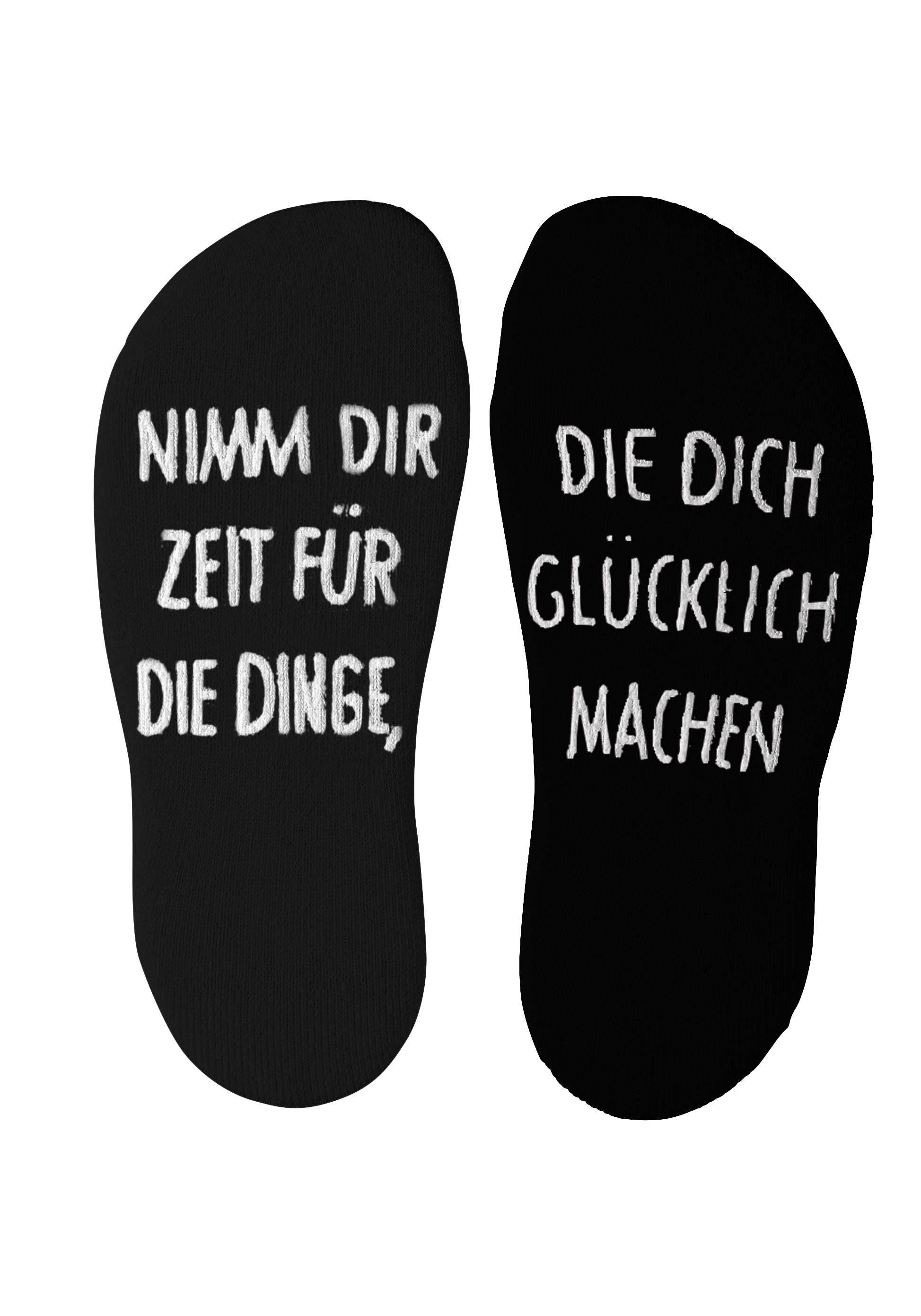 Arizona Kuschelsocken Packung, 3 Stk. tlg. mit Antirutsch in Form eines Spruches