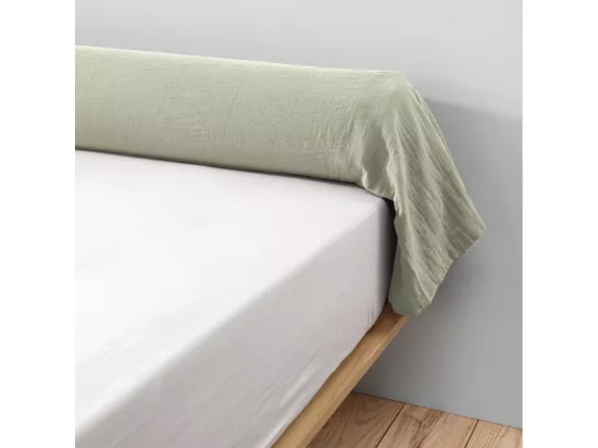 OUREA - Taie de Traversin 85x185cm Gaze de Coton Vert d'Eau