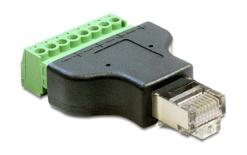 Terminalblock RJ45 m 8 Pins 1 StückRJ45 Stecker zu Terminalblock 8 Pin, 2-teilig