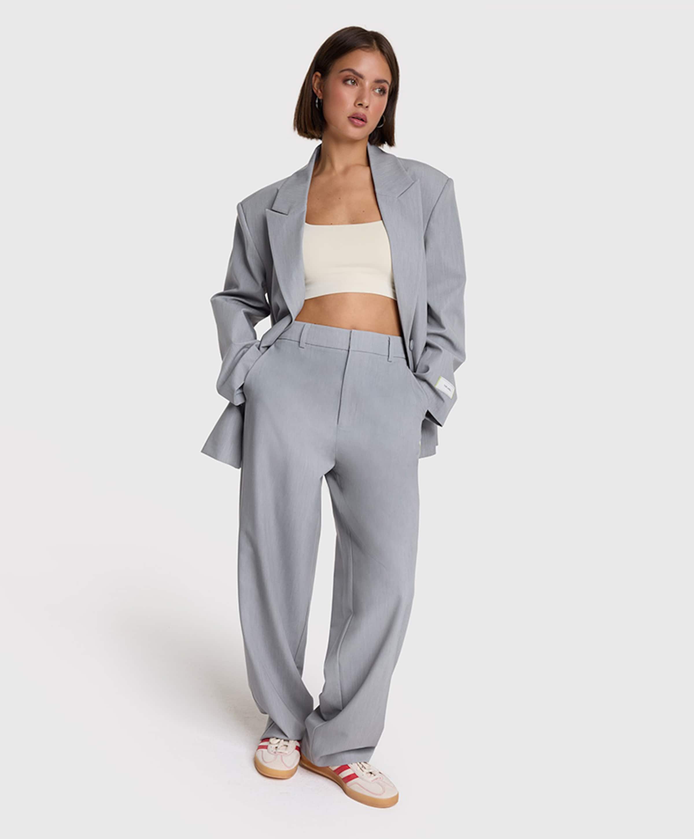 Alix The Label Dames blazer grijs