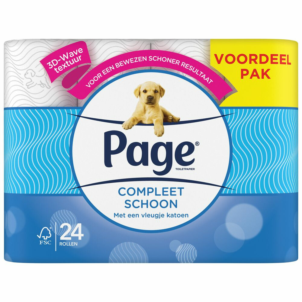 3x Page Toiletpapier Compleet Schoon 2-laags24 stuks