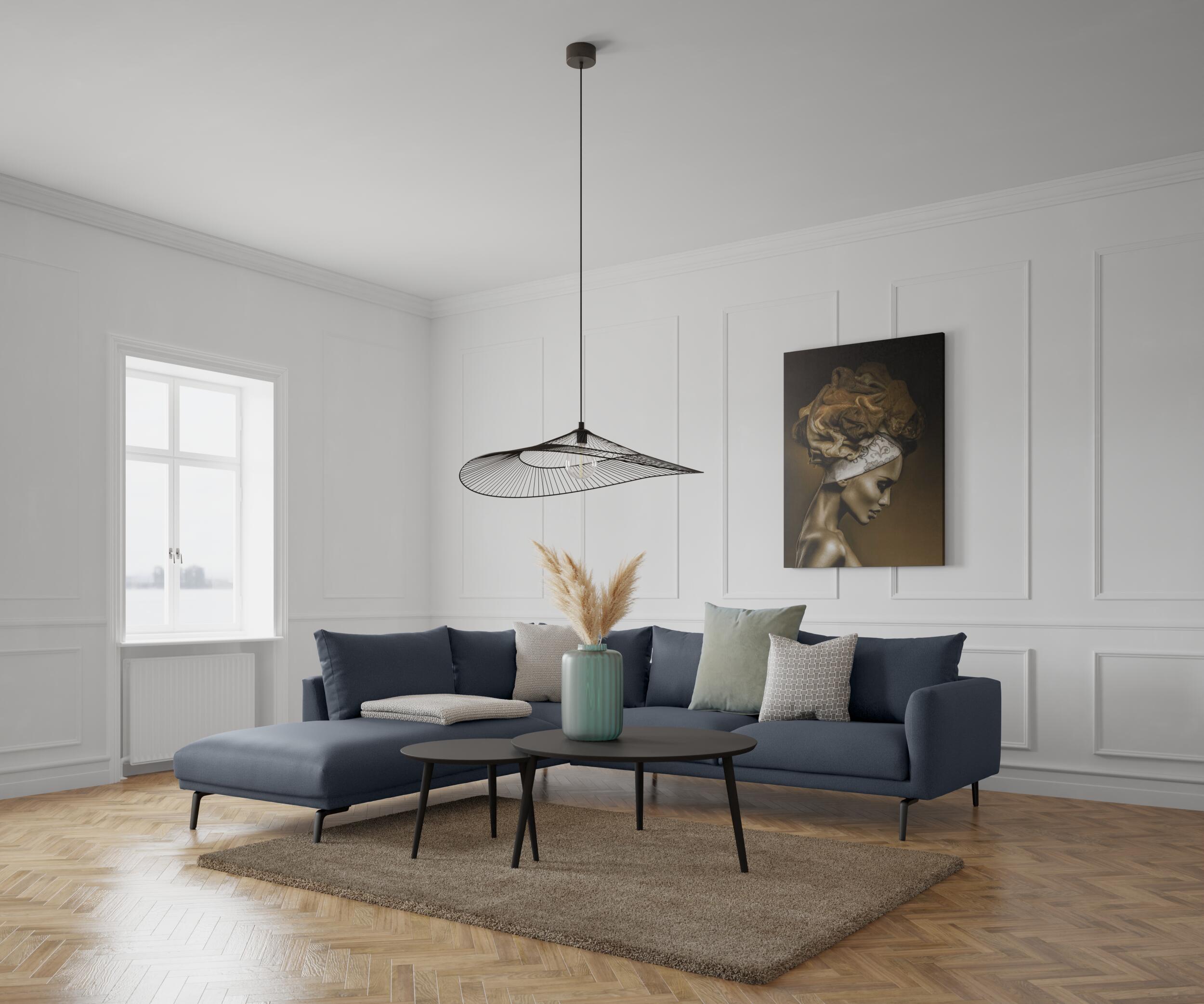 Hallsberg venstrevendt sofa med pufafslutning