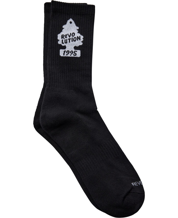 RVLT - Revolution Jaquard Crew Sock Black
