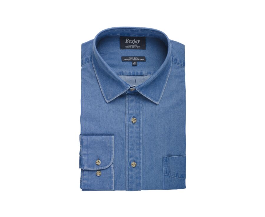 Chemise jean Denim - Poche poitrine - JACQUIN