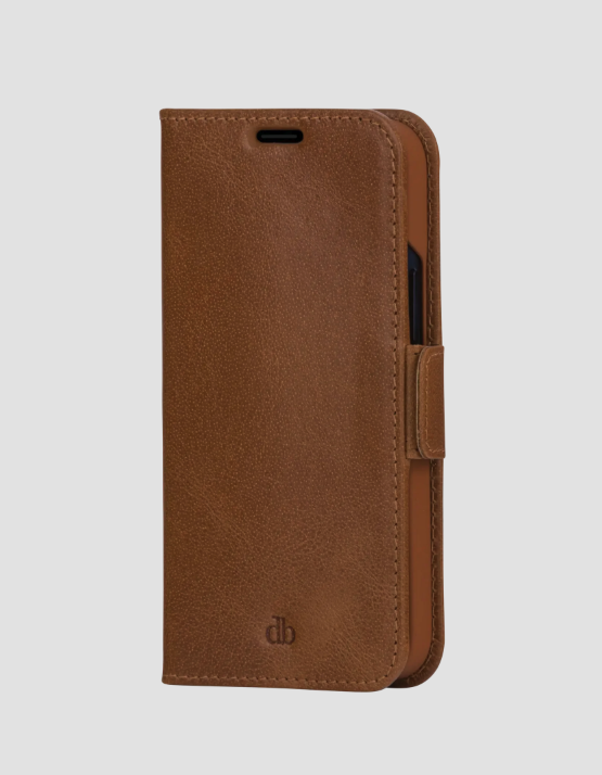 iPhone 13 Echtleder Tasche mit RFID Schutz Copenhagen Slim (CS61GT001326) - Tan