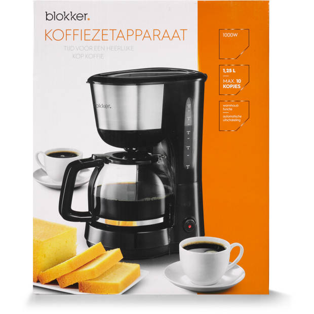 Blokker filterkoffiezetapparaat BL-20002 zwart 1,25L