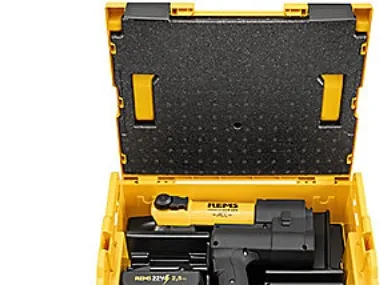 Rems akku-Press E 22V ACC - Inkl. 21,6 Li-Ion Plus 2,5Ah batt., lader i L-Boxx
