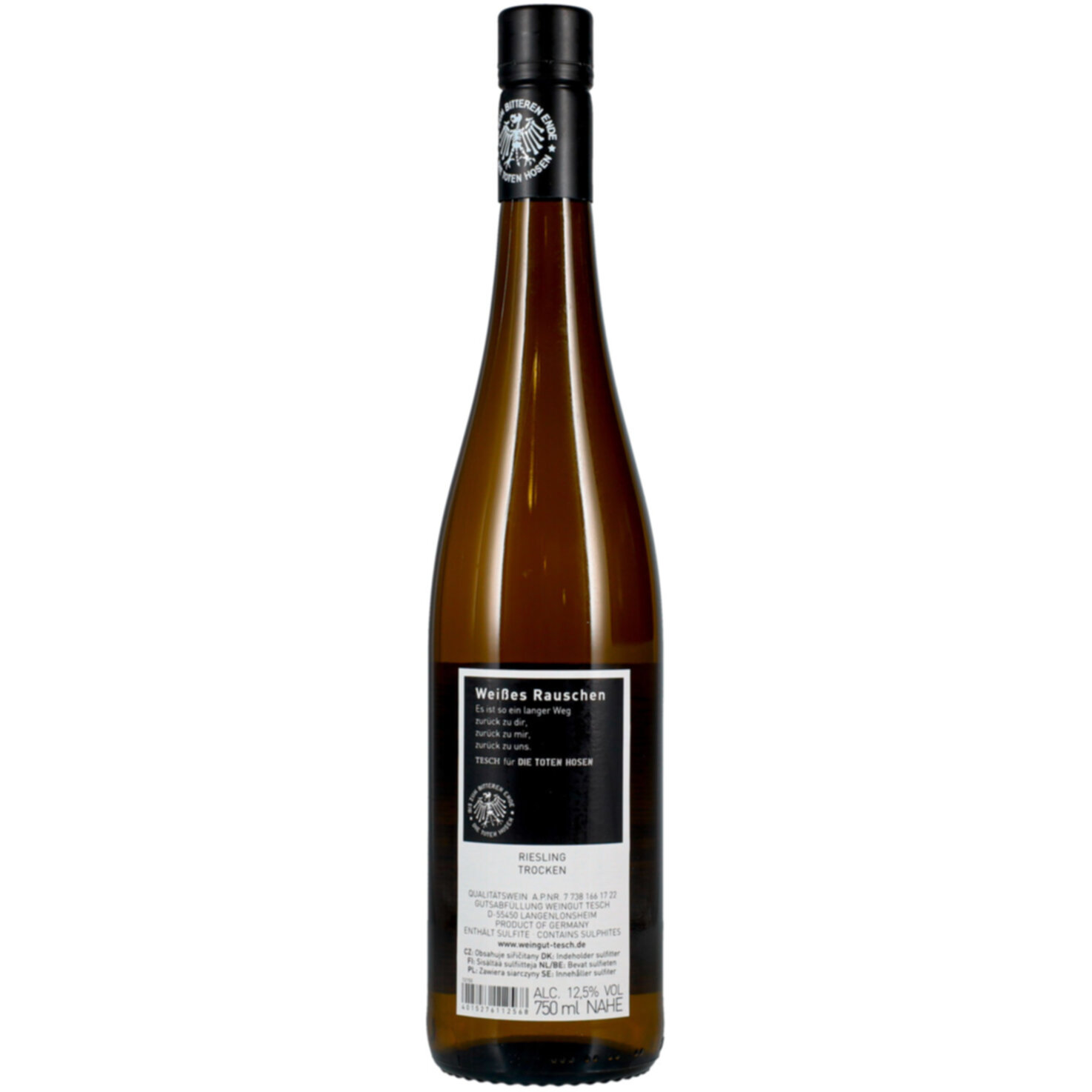 Nahe QbA Riesling trocken Weisses Rauschen Weingut Tesch für Die Toten Hosen -75cl