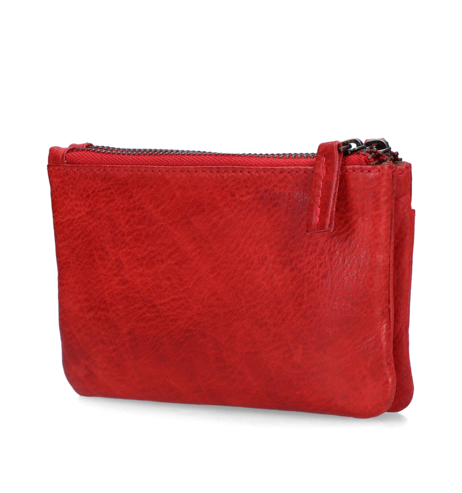 Ritsportemonnee rood