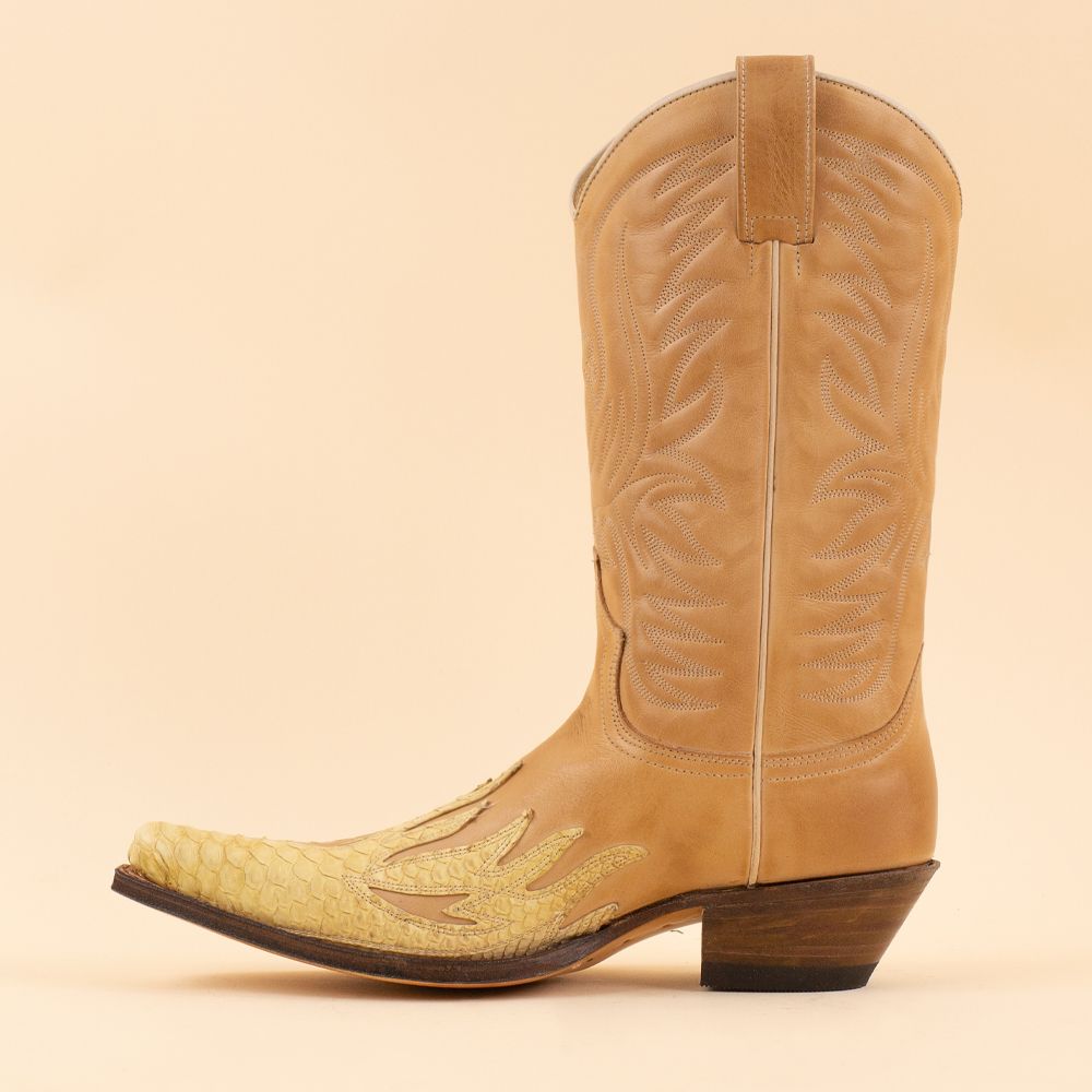 Sendra cowboyboots 7013P Piton Crema