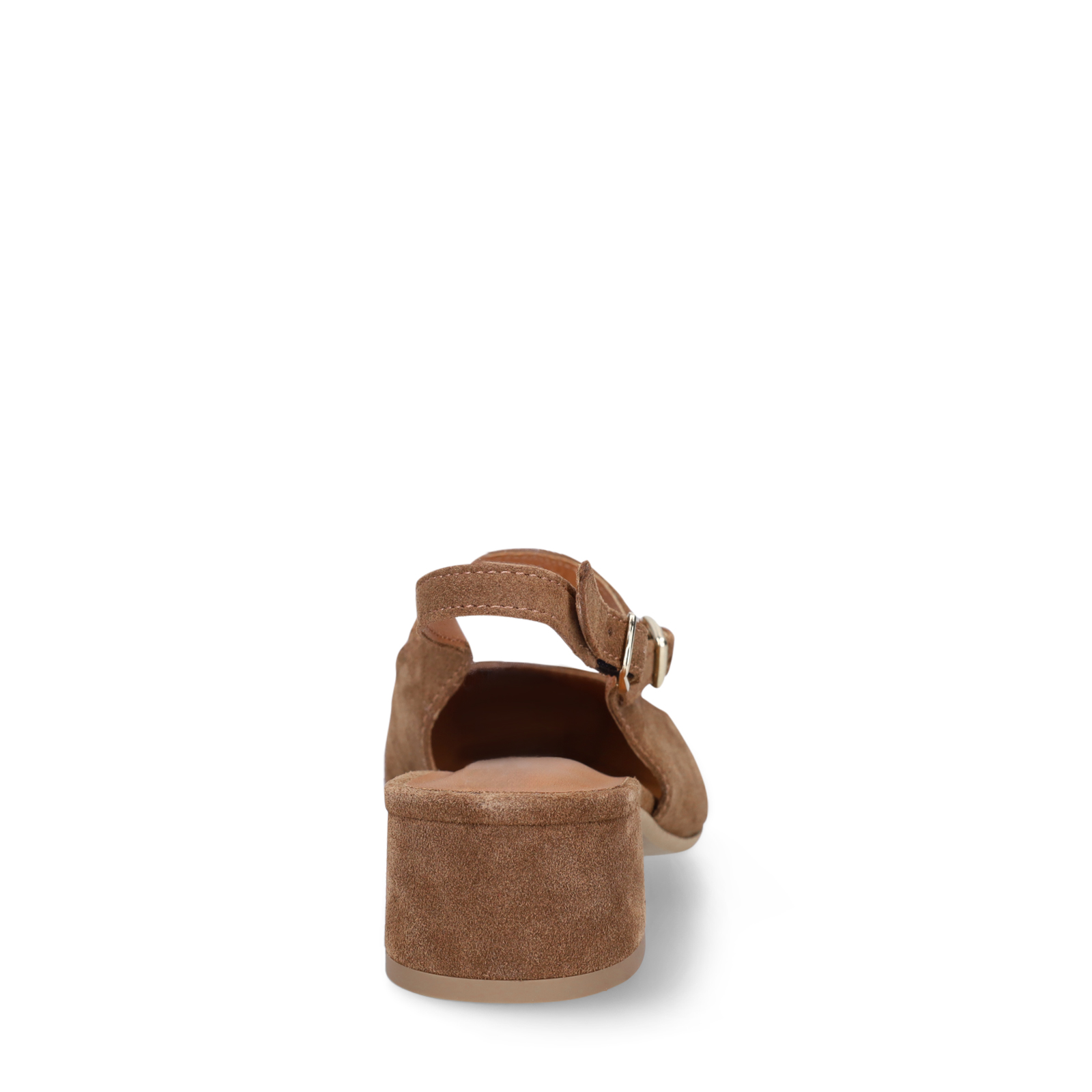 Bruine leren slingbacks