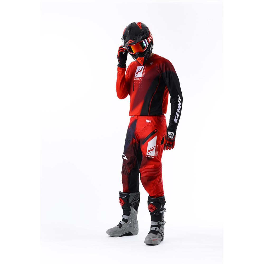 Kenny - Pantalon Titanium Tones Rouge / Noir