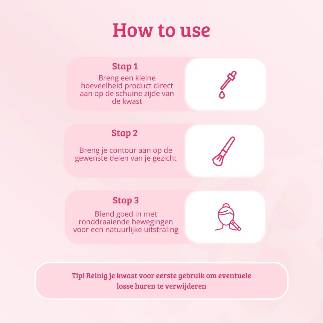 Soft Pink & Gold Angled Contour & Bronzer Brush