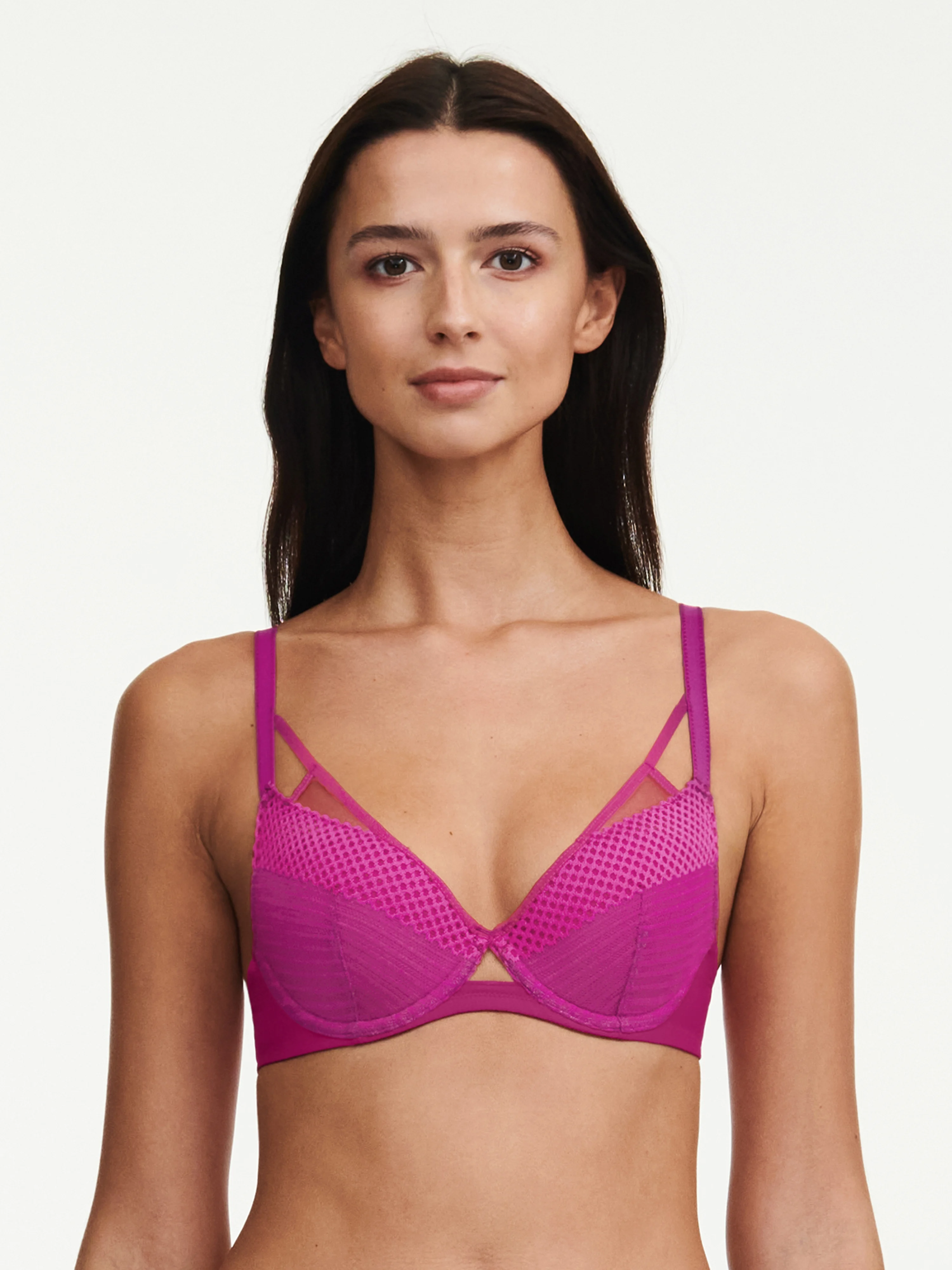 PLAY - Soutien-gorge coques plongeant en dentelle | Rose