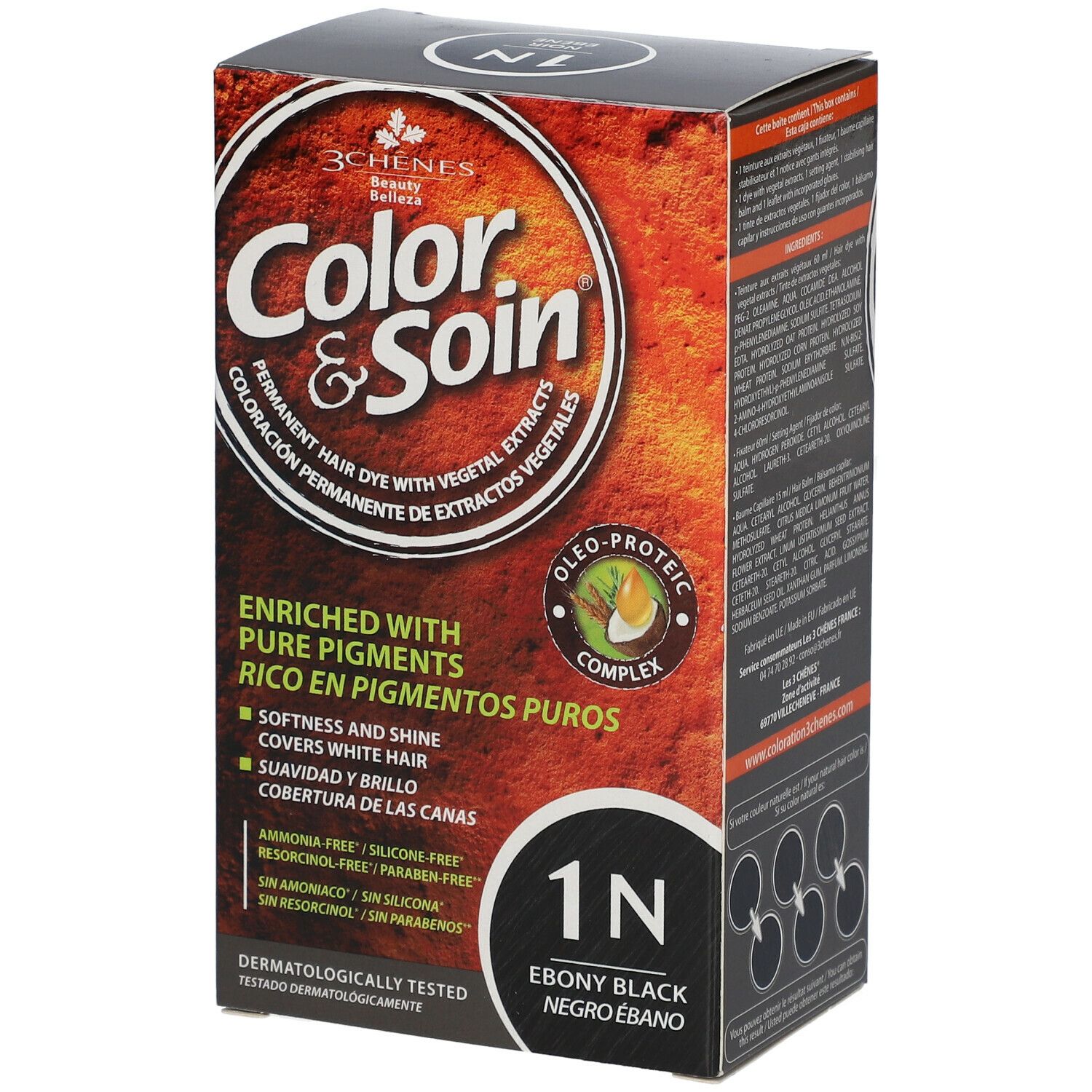 Les 3 Chênes Color & Soin Coloration 1N Ebenholzschwarz