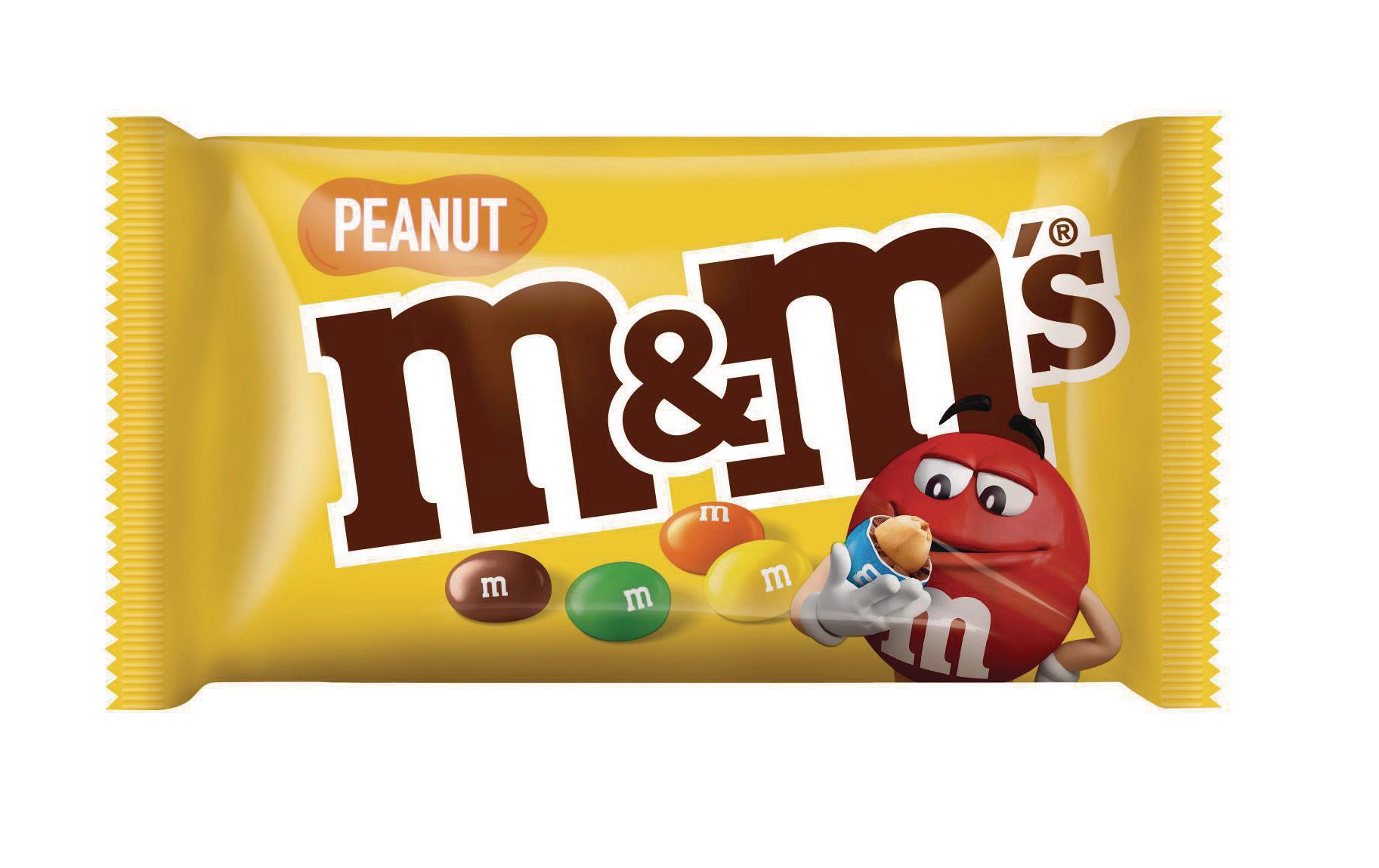 M&Ms Peanut 24 x 45 gSchokoladenlinsen mit Erdnüssen
