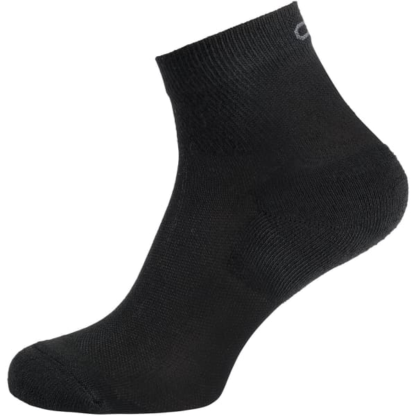 Chaussette running ODLO SOCKS QUARTER ACTIVE 2 PACK BLACK