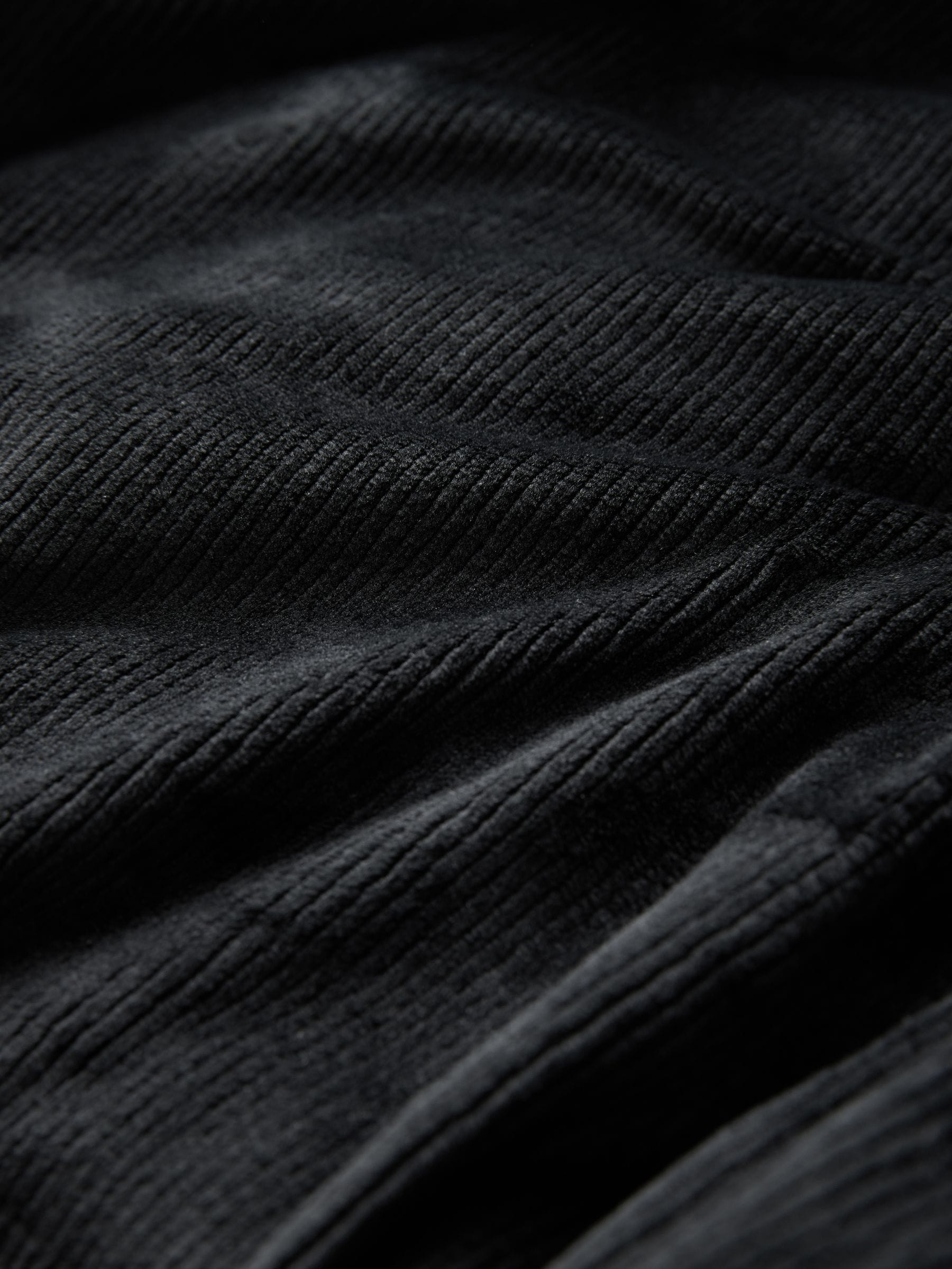 Zwart - Studio Cosy Ribbed Dressing Gown