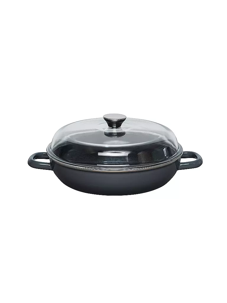RIESS Schmorpfanne mit Deckel 28cm Dark Grey grau