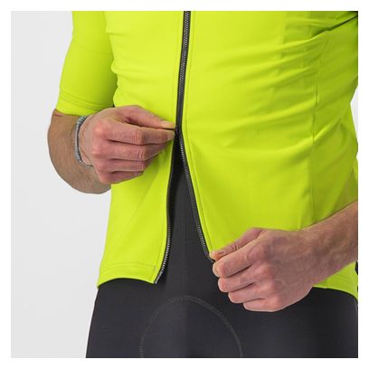 Maillot Manches Courtes Castelli Perfetto RoS 2 Wind Jaune Fluo