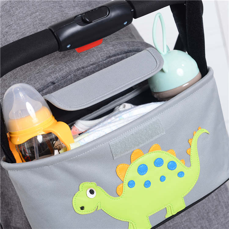 (32x17x14cm) Kinderwagen Organizer Tasche Wickeltasche Aufbewahrungsfächer für Windeln / Milchflasche / Kleidung - Faultier
