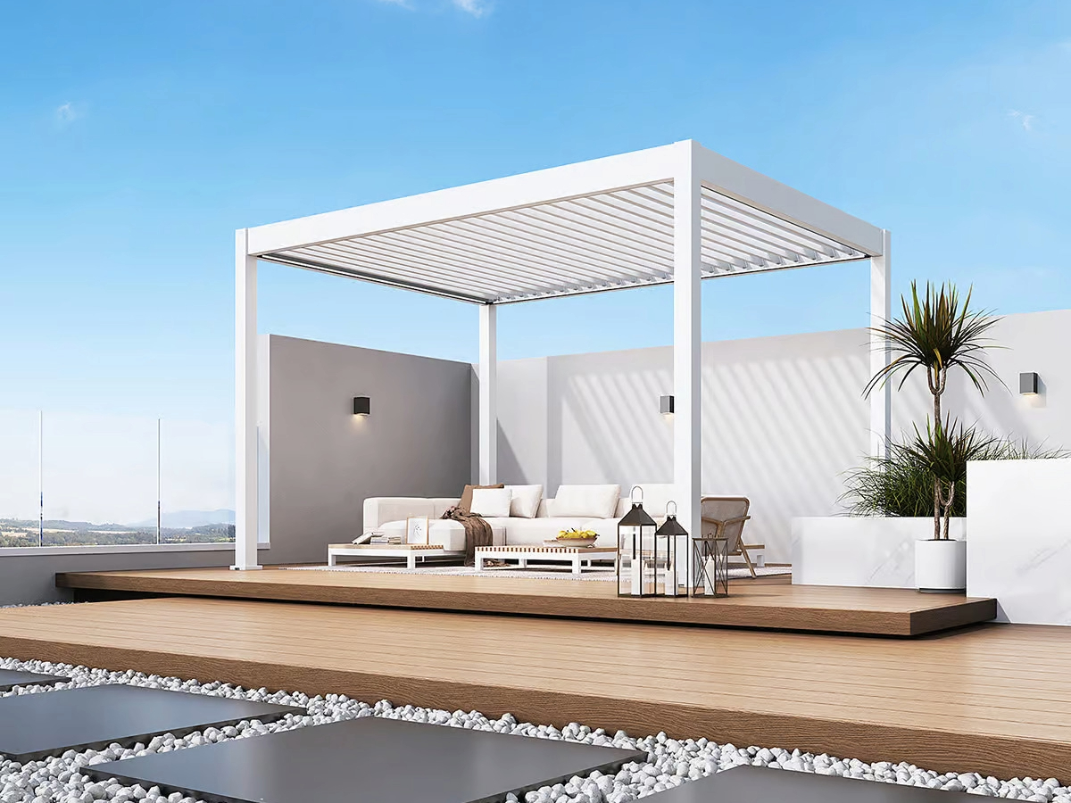 Orion Deluxe 300x400cm elektrische LED overkapping - wit
