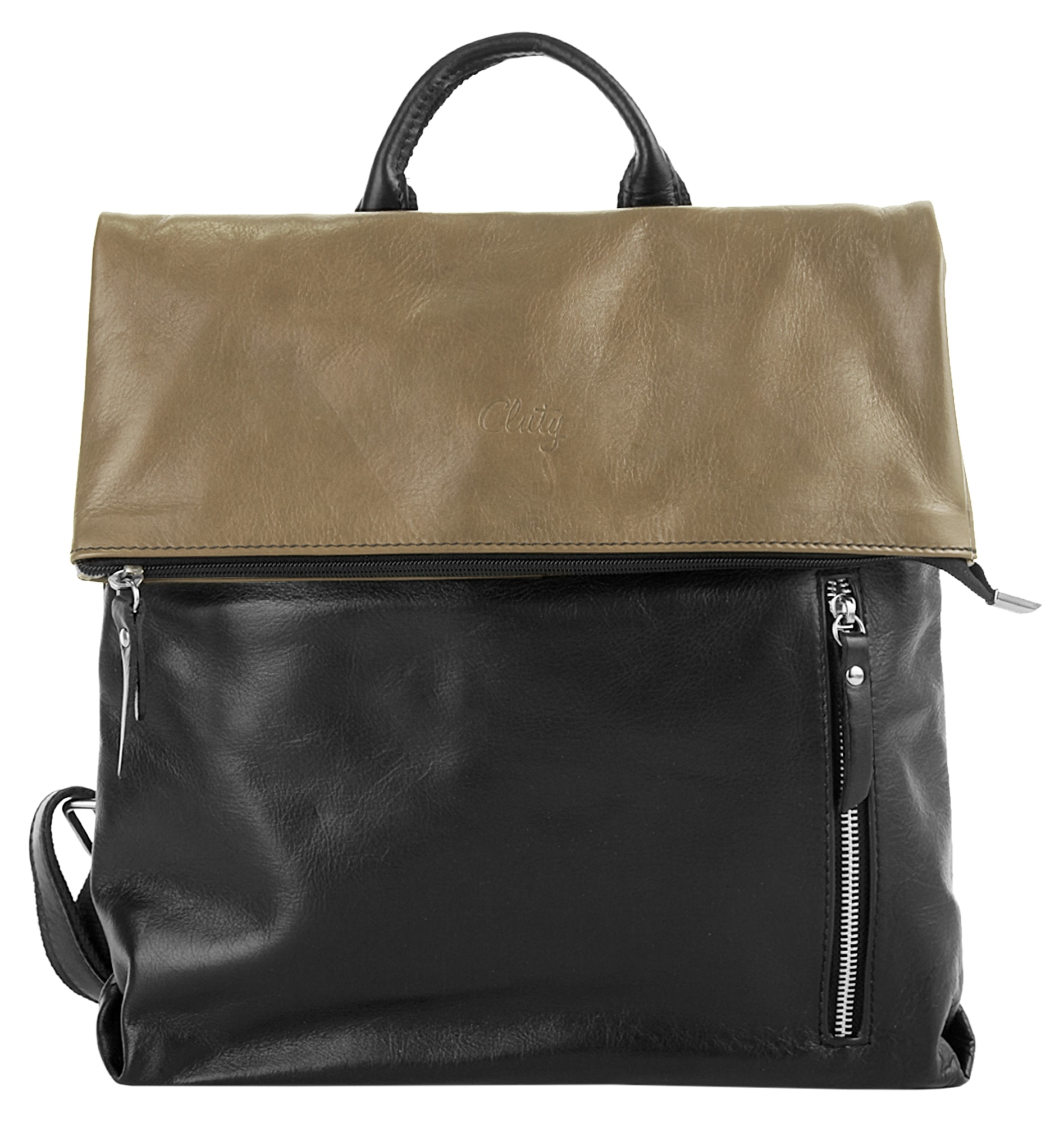 Cluty Cityrucksack echt Leder, Made in Italy