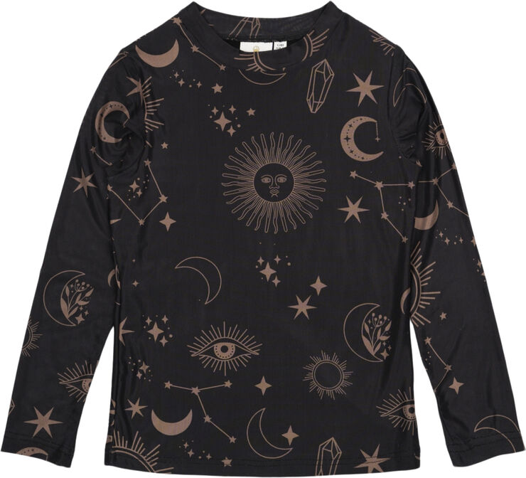 The New TNMia L_S Mesh Tee Black beauty astr