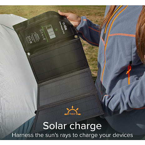 SBS transportabelt solpanel 21W - sort