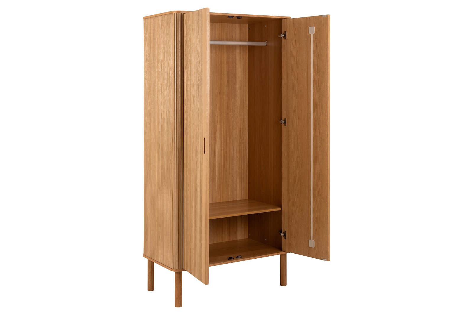 Langley garderobe Lakkert eikefinér med 2 dører