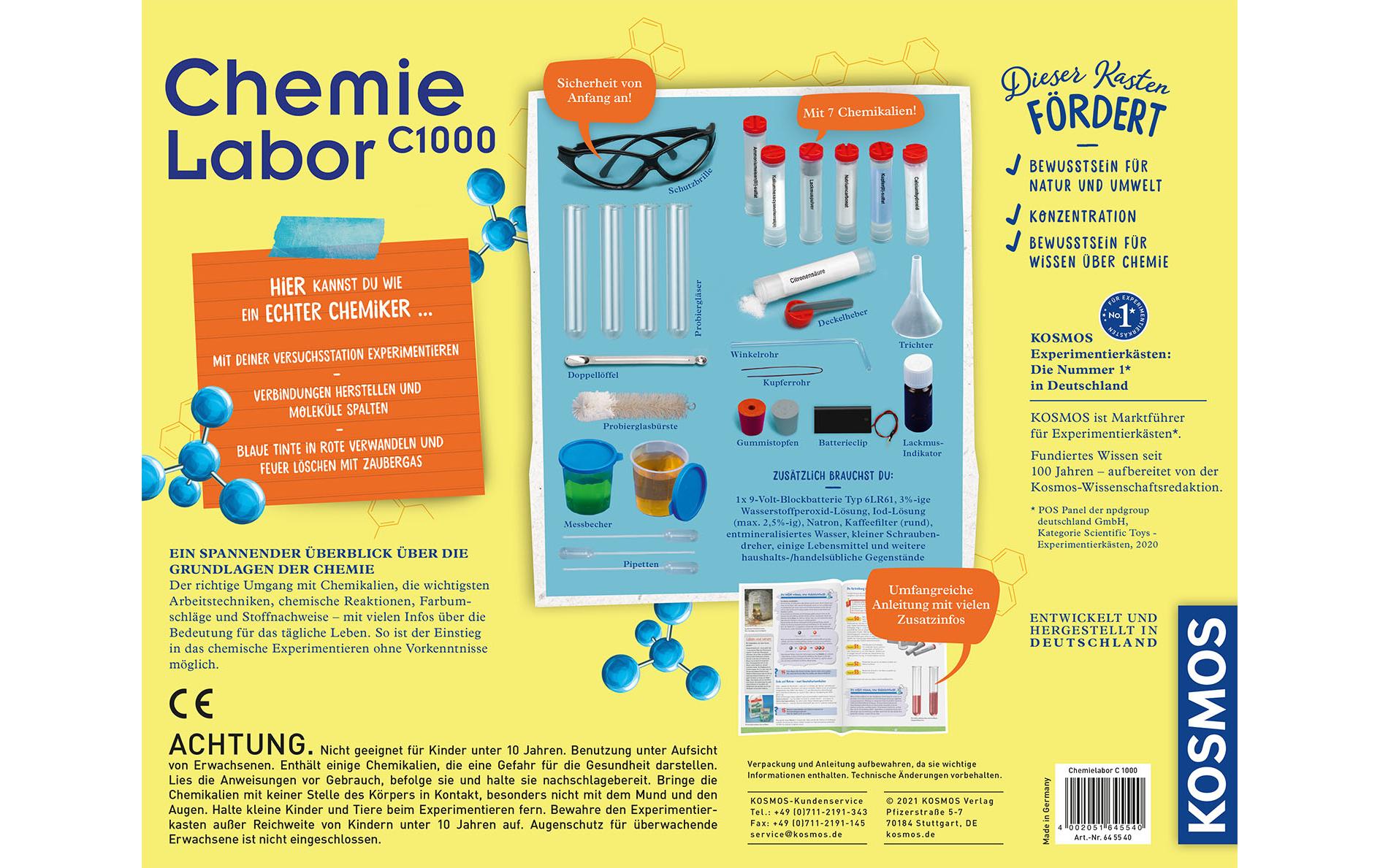 Experimentierkasten Chemielabor C 1000Basis-Laborausstattung