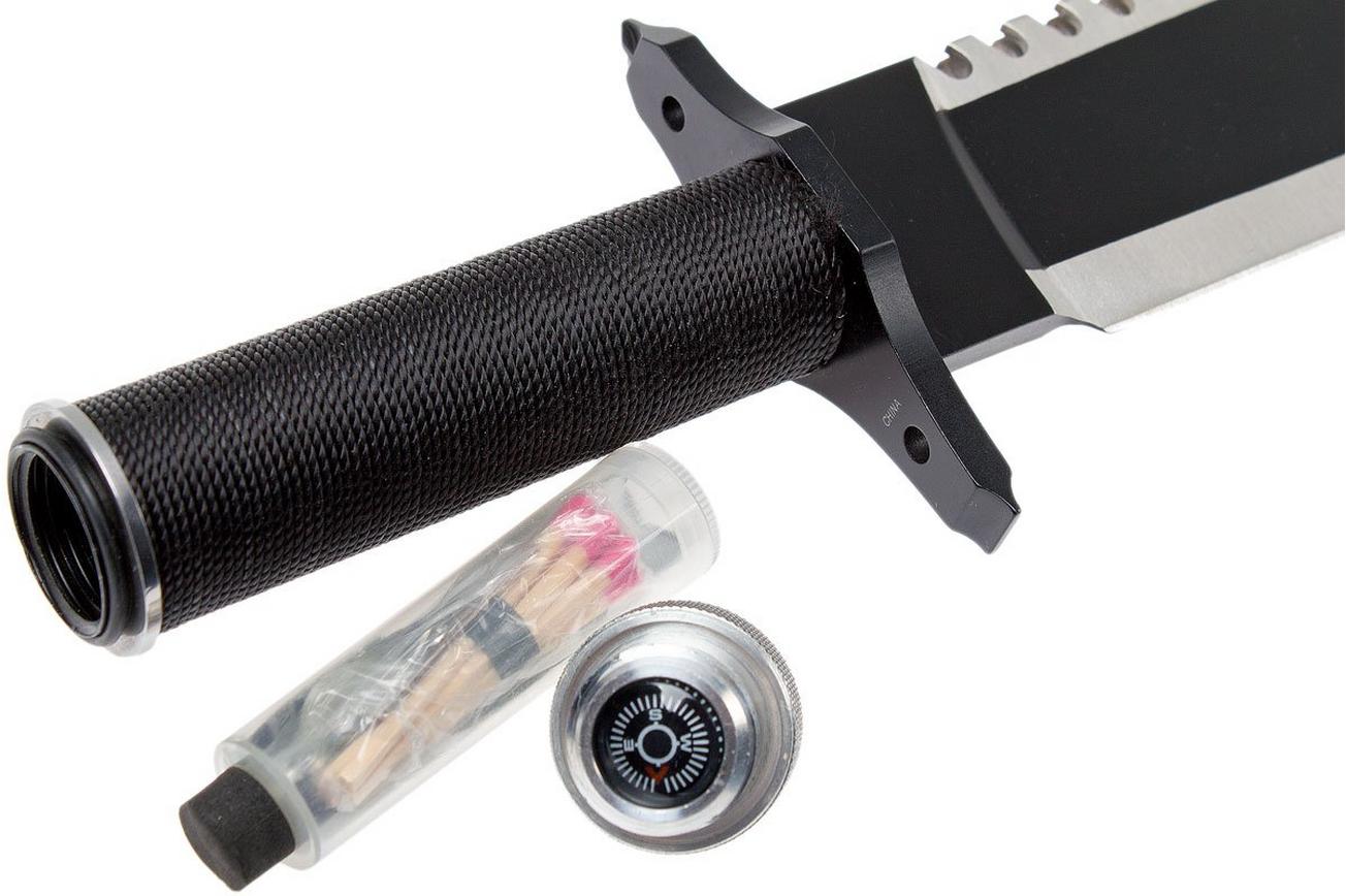 RAMBO knife First Blood Part II Signature Edition met survival kit, 9295