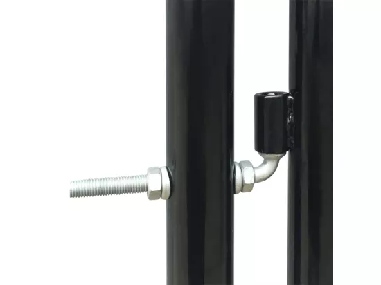 Portail simple de cl?ture Noir 100x125 cm