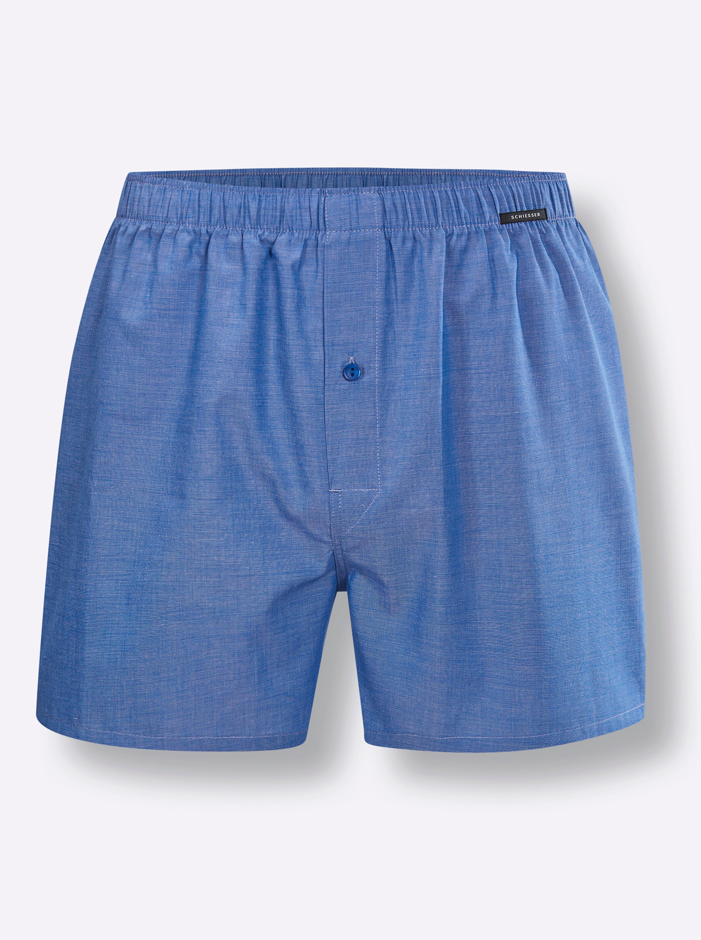 Schiesser Boxershorts in royalblau + royalblau-kariert